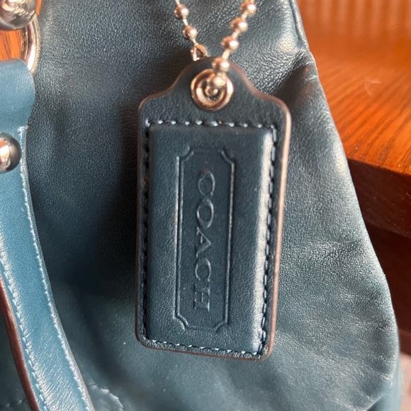 Coach Crossbody Med. Blue Leather Bag. Good condition. Message any questions - Picture 8 of 10